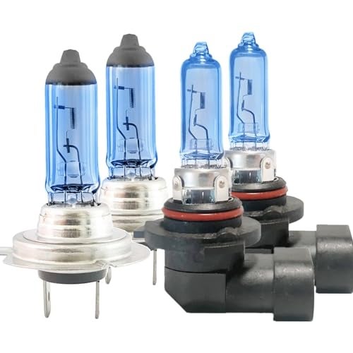 Wuzno Halogen Headlight Bulb Replacement for Hyundai Elantra with Projector 2014 2015 2016, High Beam H7, Low Beam 9005/HB3 Lights Combo, 6000k White, 120% Brightness, 4 Pack - Image 1