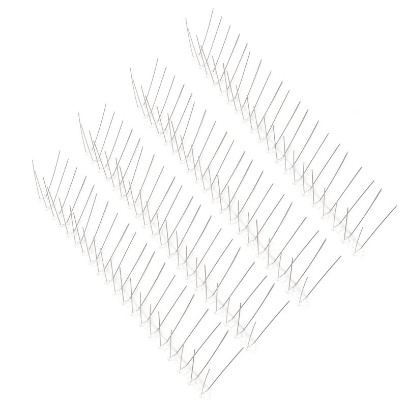 Bird Deterrent Spikes: 50cm Stainless Steel + Sturdy Plastic, Humane Bird Control - Long-Lasting Durability, Easy Installation for Roofs, Fences, Balconies and Home Garden Safety - Image 1