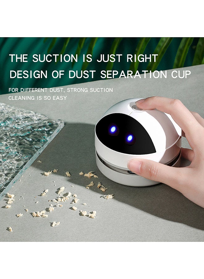 Generic Mini Desktop Vacuum Cleaner Portable Cute Cartoon Vacuum Cordless Table Dust Sweeper USB Rechargeable Battery Operated for Cleaning Dust Crumbs Hairs Scraps  - Image 2