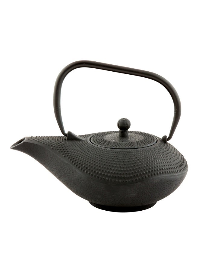 Restaurantware غلاية شاي تيتسوبين 34 أونصة من الحديد الزهر، 1 مع مصفاة - تحتفظ بالحرارة، مقبض منحني، غلاية شاي يابانية من الحديد الزهر الأسود، مزخرفة - Image 1