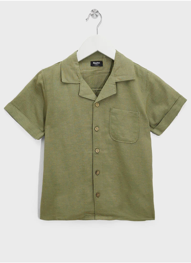Ripples Resort Collar Shirt & Shorts Set