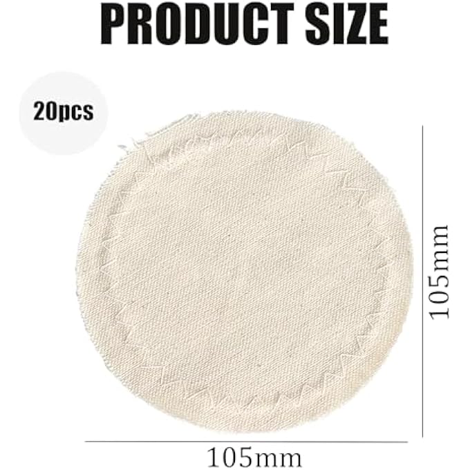 KUKUMAJI 20 Pcs Coffee Siphon Cloth FilterCoffee Syphon Cloth Replacement Filter For Balance Syphon Maker Vacuum Pot Filters Beige - Image 2
