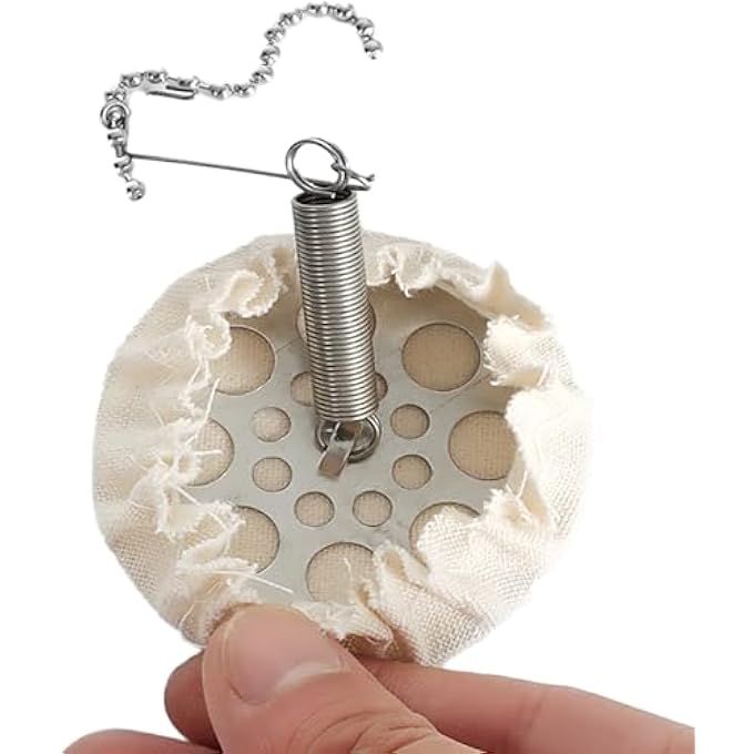 KUKUMAJI 20 Pcs Coffee Siphon Cloth FilterCoffee Syphon Cloth Replacement Filter For Balance Syphon Maker Vacuum Pot Filters Beige - Image 3