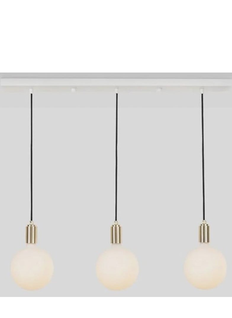 Generic white metal triple lighting unit 