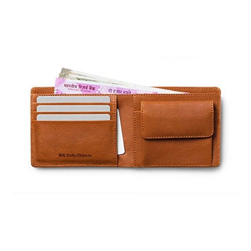 DailyObjects Classic Bifold Wallet for Men | Genuine Leather Material | Holds up to 8 Credit/Debit/ATM Cards | Slim & Easy to Fit | Coin Pocket with Button Closure | Handcrafted Money Purse - Image 4