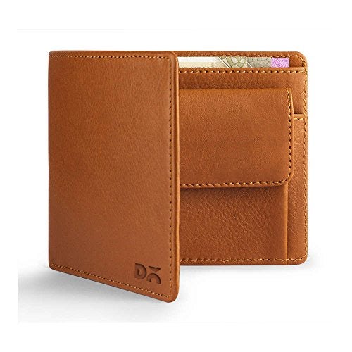 DailyObjects Classic Bifold Wallet for Men | Genuine Leather Material | Holds up to 8 Credit/Debit/ATM Cards | Slim & Easy to Fit | Coin Pocket with Button Closure | Handcrafted Money Purse - Image 1