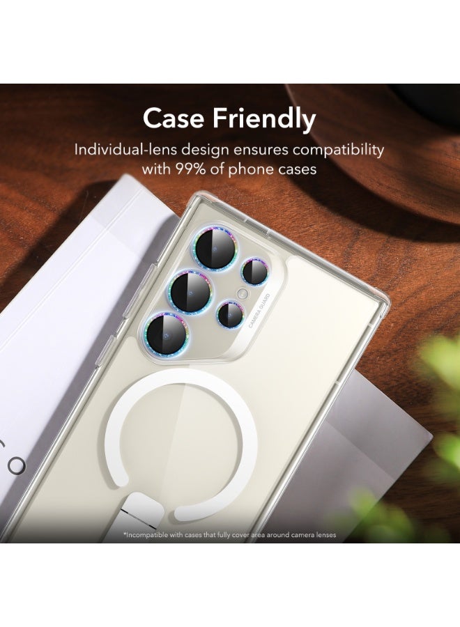 اي اس ار ESR for Samsung Galaxy S24 Ultra Camera Lens Protector, Individual Lens Protectors, Scratch-Resistant Ultra-Thin Tempered Glass with Aluminum Edging, Case Friendly Chromatic Shimmer - Image 5