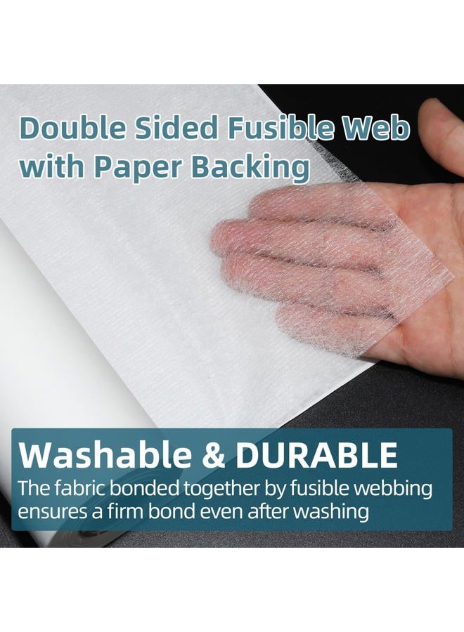 Transparia 12 inches x 10 Yards Double Sided Fusible Web with Paper Backing, Light Weight Fusible Webbing for Fabric Applique, Iron on Fusible Bonding Web for Fabric and DIY Craft Making - Image 3