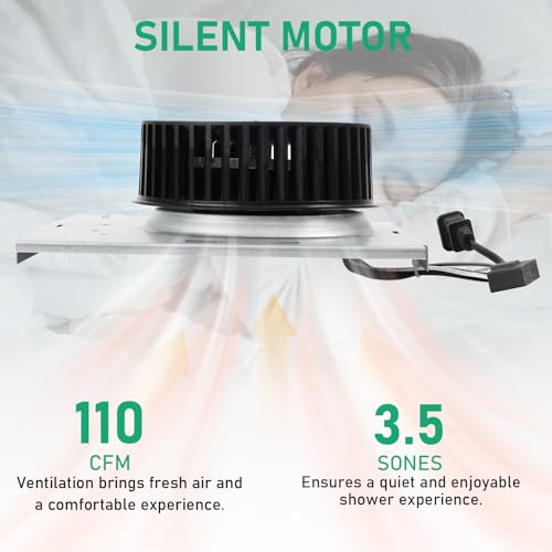Motoasis 【Upgrade】 Model 8814R, Compatible with Nutone 8814 8663 8673 Unit 110CFM Fan,3.5 Sones, Compatible with Nutone 6334, 6445, 8673DG, 8673LG, 8673NLDG, 8673NLP, 8673NP, 8673P, 8673RP, 9"x9" - Image 4