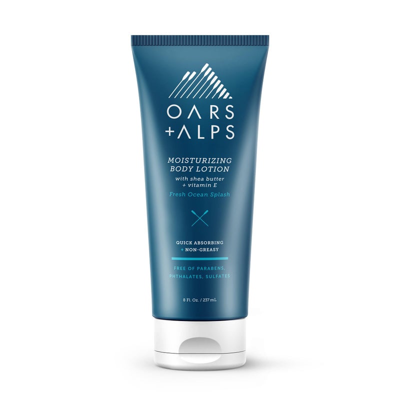 Oars + Alps Body Lotion, Moisturizing Body Lotion with Vitamin E, Shea Butter & Magnesium for All Skin Types, Hydrating, Soothing, Quick Absorbing, Non Greasy, Fresh Ocean Splash, 8oz - Image 1