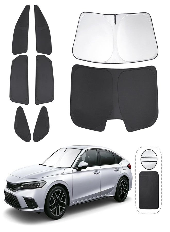 TINGLU Window Shades for 11th Gen Honda Civic (NOT for Hatchback) 2022-2025 Accessories Car Side Full Windows Rear Triangular Windshield Sun Shade Sun UV Rays & Privacy Protection for Camping 8PCS - Image 1