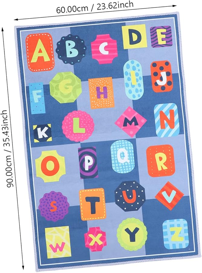 سجادة لعب تعليمية ناعمة كرتونية غير قابلة للانزلاق لغرفة الأطفال وسجادة حضانة - Image 4