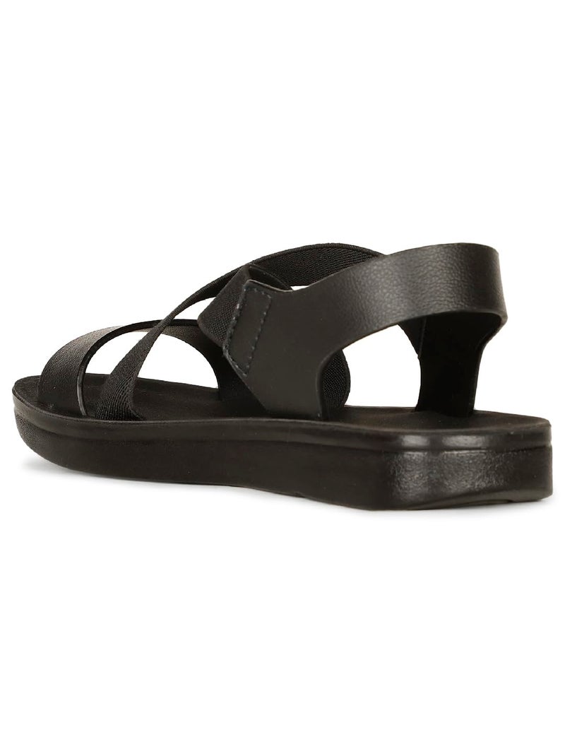 Bata Aerial Sandal Flat Women's Black Sandals - 7 UK (5616906) - Image 3