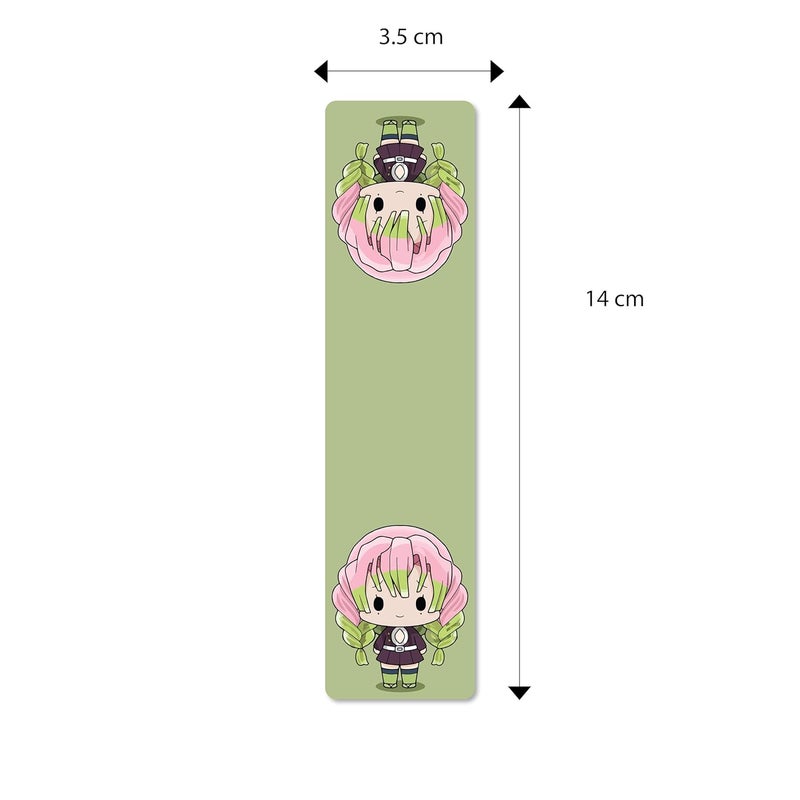 OneOclock علامات مرجعية أنمي قاتل الشياطين تشيبي - مجموعة من 9 علامات مرجعية مغناطيسية | أفضل هدية للقراء وعشاق الكتب والمعجبين | ناروتو | مغناطيسات ثلاجة (قاتل الشياطين تشيبي) - Image 2