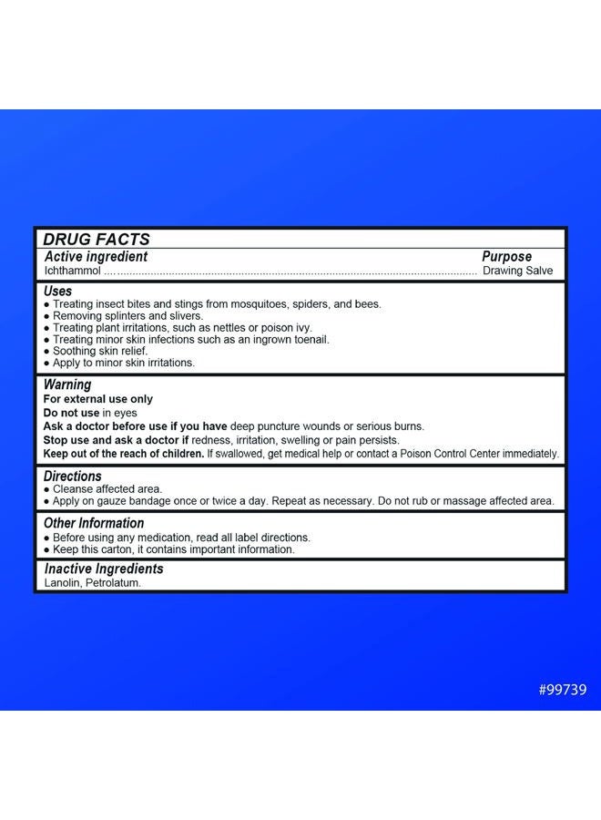 Quality Choice Ichthammol Ointment 20%, Advanced Drawing Salve, Soothing Skin Relief for Plant Irritations, Splinter, Slivers, Acne, Boils, Ingrown Hairs & Nails,Bug Bites & Stings, 1oz Tube - Image 3