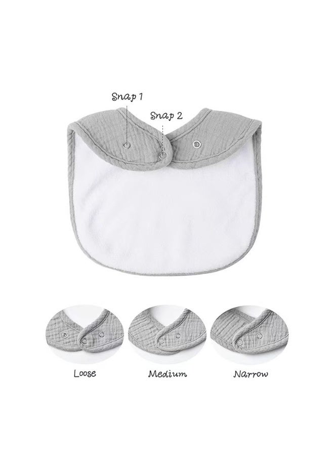 8 Pack Breathable Muslin Baby Bibs, Bandana Drool Bibs for Newborns and Infants,  Soft Cotton Absorbent Bibs for Drooling & Teething - Image 5