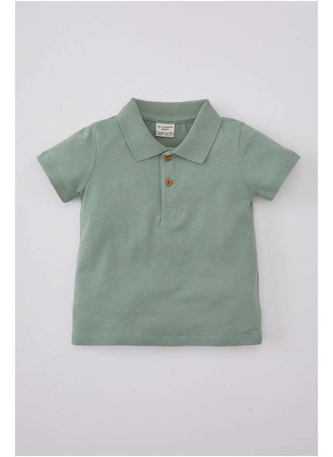 DeFacto - Babyboy Regular Fit Polo Neck Knitted Short Sleeve Polo T-Shirt - Image 1