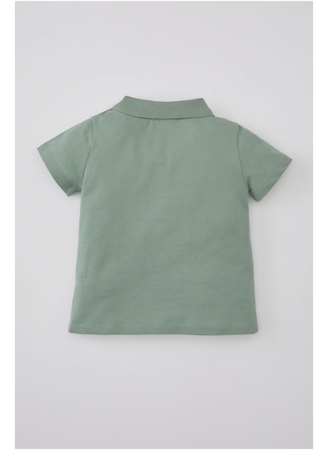 DeFacto - Babyboy Regular Fit Polo Neck Knitted Short Sleeve Polo T-Shirt - Image 1