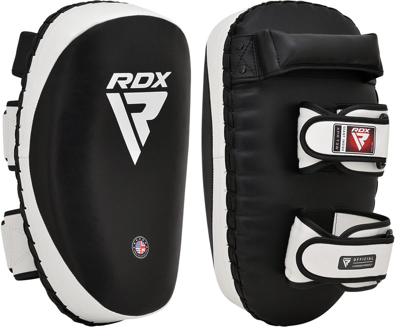 RDX Thai Pads for Kickboxing Muay Thai with Solid Handle Grip, Maya Hide Leather Curved Strike Shield for Boxing MMA Taekwondo Martial Arts, Training Combat Sports Knees Elbows Kicks Punches - Image 1