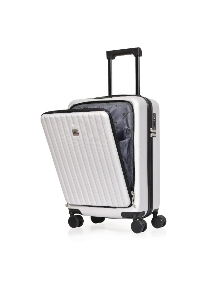 Morano Cabin Luggage Carry-On Trolley Bag With 4 Spinner Wheels TSA Lock, 20 inch (Light Silver) - Image 3