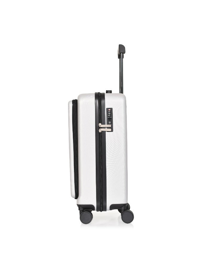 Morano Cabin Luggage Carry-On Trolley Bag With 4 Spinner Wheels TSA Lock, 20 inch (Light Silver) - Image 4