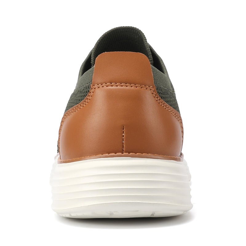 VILOCY Men's Fashion Dress Sneakers Casual Walking Shoes Business Oxfords Comfortable Breathable Lightweight Tennis Zapatos para Hombre Army Green,US7.5 EU40 - Image 5