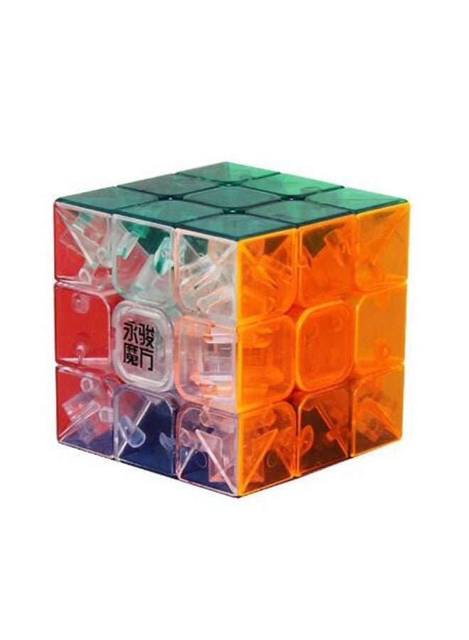 NIBEMINENT 3 X Transparent Speed Puzzle Brain Teaser Educational Toy Stickerless Magic Cube -M256 - Image 1