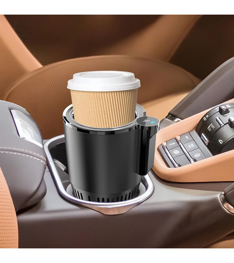 2 In 1 Car Cup Cooler And Heater With LED Temperature Display And Control Keeps Drinks Cold Or Hot Suitable For Commuters And Road Trippers Black - Image 5