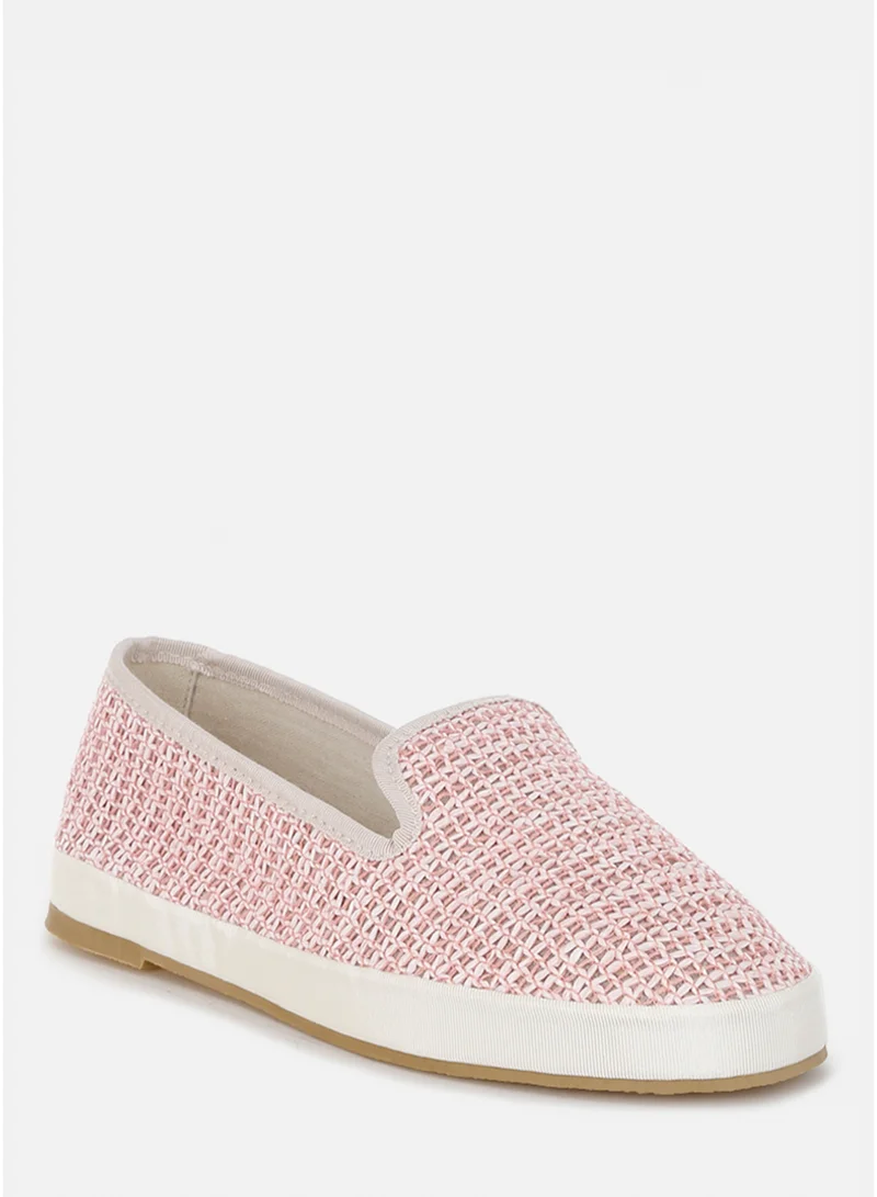 London Rag Round Toe Slip-On Loafers in Pink