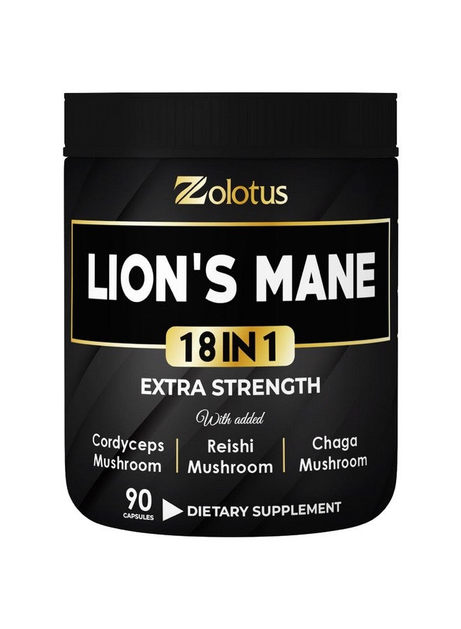 Zolotus Zolotus Lions Mane Mushroom Complex Capsules with Cordeyceps, Elderberry, Ginkgo Biloba, Bacopa - 90 Capsules  - Image 1