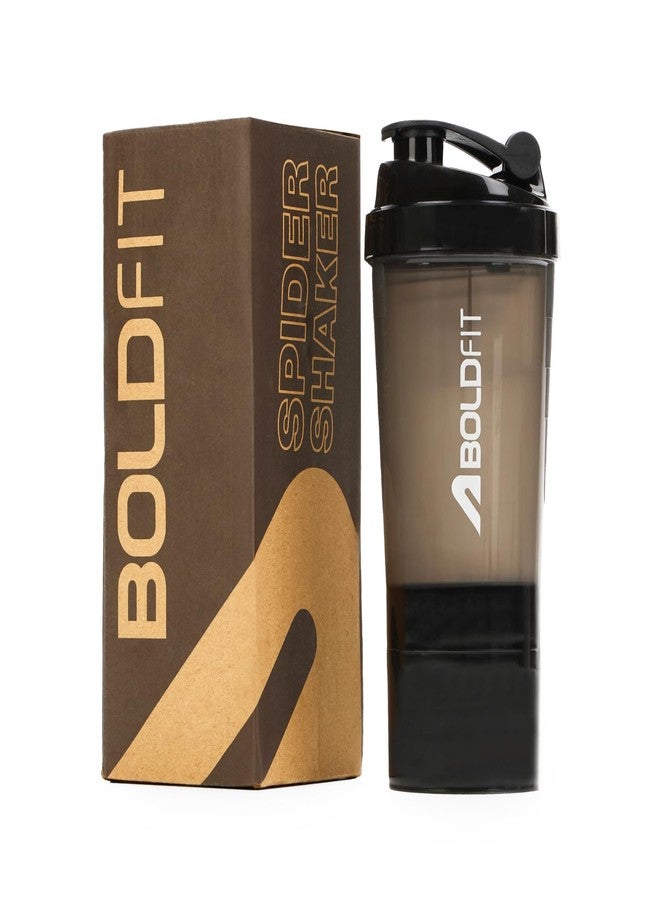بولد فيت زجاجة خلط البروتين Boldfit SpiderX Gym Shaker، مزودة بحجرتي تخزين، مثالية لتحضير مخفوق البروتين أثناء التمرين. - Image 1