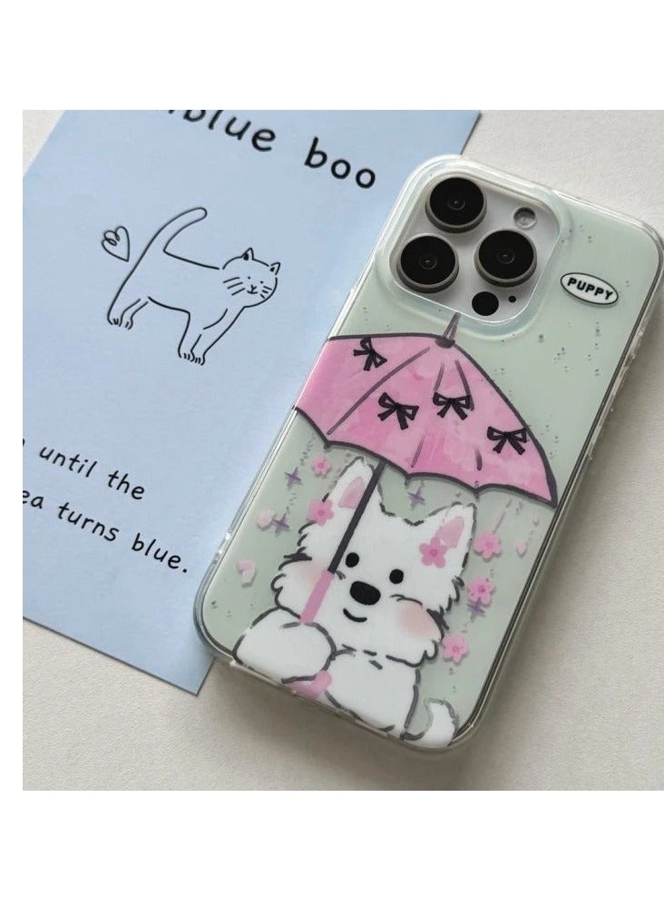 NIBEMINENT Green Umbrella West Highland Protective TPU Case Cover For IPhone 17