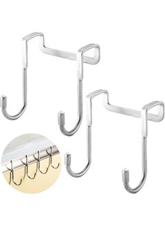 The Bros Stainless Steel Door Hooks for Kitchen Bathroom, S Shaped Hanger Towel Hook Hanging Bags  - Image 1