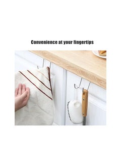 The Bros Stainless Steel Door Hooks for Kitchen Bathroom, S Shaped Hanger Towel Hook Hanging Bags  - Image 4