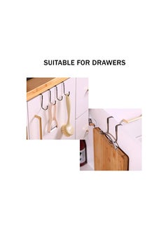 The Bros Stainless Steel Door Hooks for Kitchen Bathroom, S Shaped Hanger Towel Hook Hanging Bags  - Image 5
