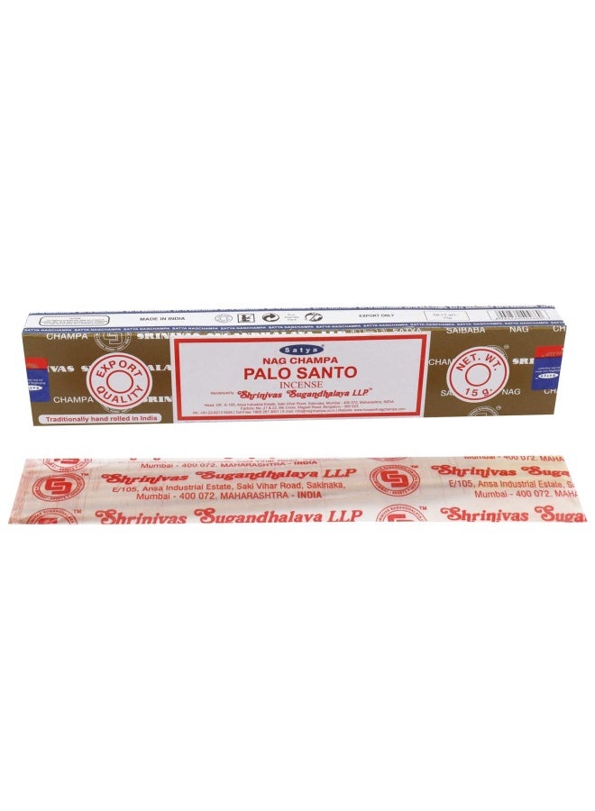 Satya Nag Champa - Palo Santo Incense Sticks  12 Packs X 15 Grams  Box Of 180 Grams  Export Quality - Image 3