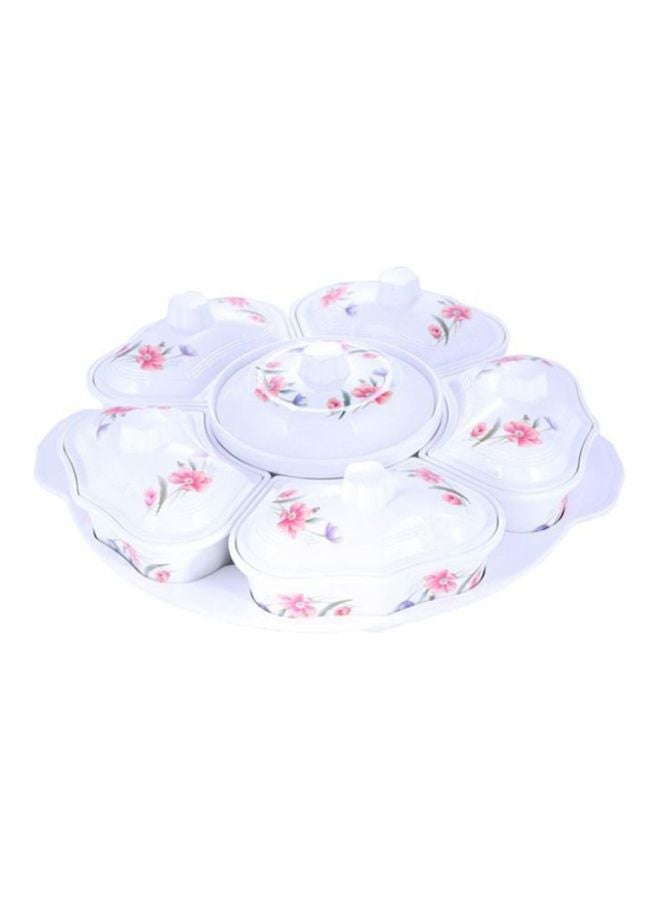 HOOVER 14-Piece Revoiling Server Set White/Pink - Image 1