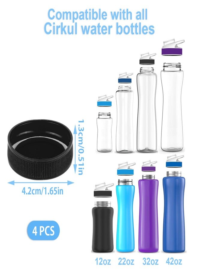 gocola Lid for Cirkul Water Bottle - 4 Pack Cap Lid Replacements Compatible with Cirkul, Fits Cirkul Flavor Cartridges, Essential Accessories for Plastic and Stainless Steel Water Bottles - Image 2