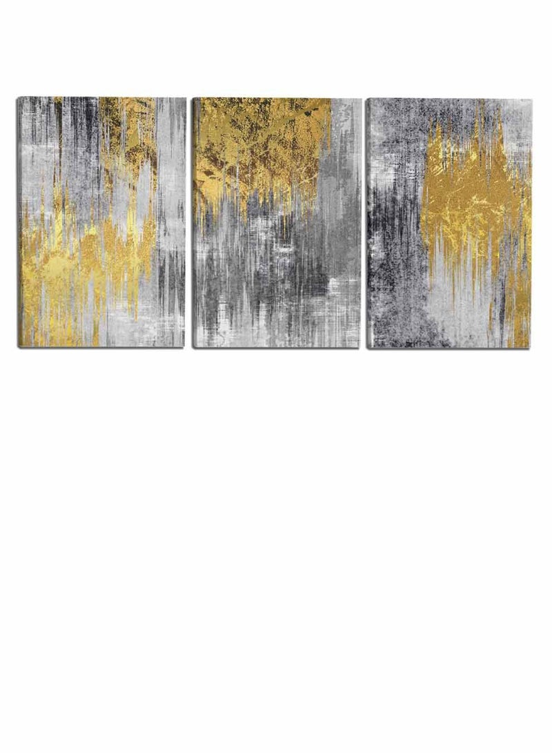 لوحة طقم من ٣ لوحات كانفاس على إطار خشبي، تصميم فن تجريدي حديث، للمنزل، غرفة المعيشة، المكتب، الديكور - Image 4