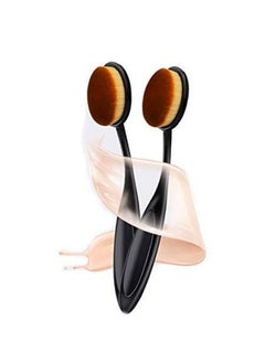 2 Pieces Foundation Brush, Chubby Makeup Brush, Suit For Blending Liquid, Cream Or Flawless Powder Cosmetics(Golden & Silver)