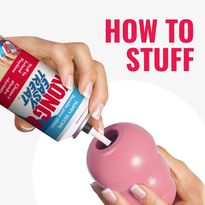 KONG Puppy Tires - Dog Chew Toy for Puppies - Stuffable Dog Toy for Treats & Snacks - Natural Rubber Chew Toy for Teething Puppy - for Medium/Large Puppies - Randomly Provided Color - Image 5