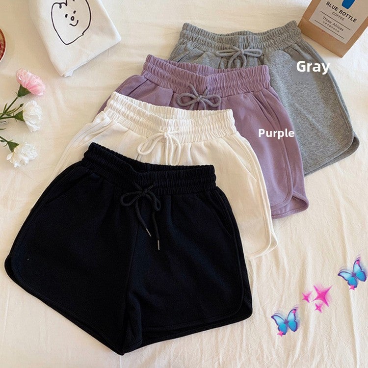 Summer 2024 Korean High-Waist Shorts for Women Purple  - Image 2
