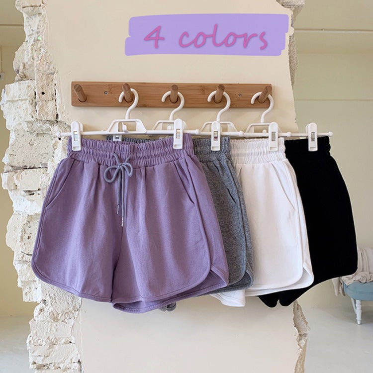 Summer 2024 Korean High-Waist Shorts for Women Purple  - Image 1