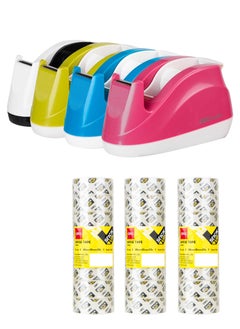 Deli 4-Piece Tape Dispenser With 32 Pieces of Stationery tape  - Image 1
