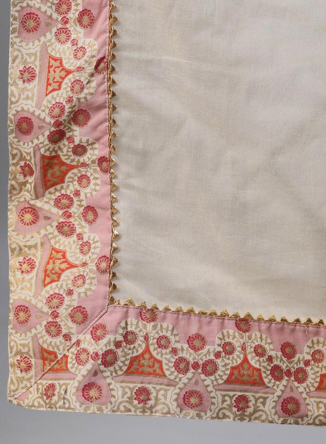 آي شين طقم كورتا بياقة على شكل حرف  مطبوع من إيشين مع دوباتا أناركالي - Image 3