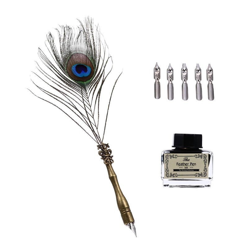 Calligraphy Pen Set With 5 Nibs Ink Bottle For School Practice - Image 2