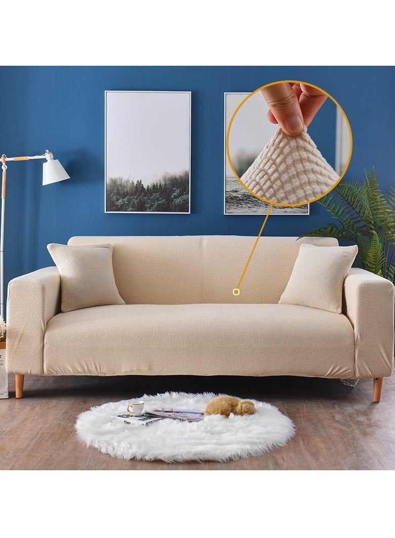 DUNISO غطاء أريكة بمقعدين، غطاء أريكة مرن بالكامل بوزن عالي من قماش حرير الذرة، غطاء واقي للأريكة، غطاء مضاد للانزلاق، واقي للأثاث، مناسب لمختلف الأماكن، للأطفال، الحيوانات الأليفة، للعائلة بأكملها للراحة عليه - Image 1