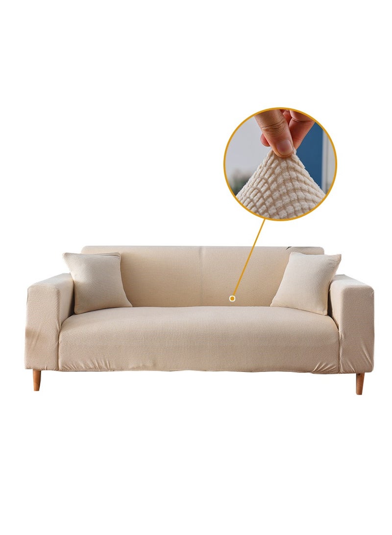 DUNISO غطاء أريكة بمقعدين، غطاء أريكة مرن بالكامل بوزن عالي من قماش حرير الذرة، غطاء واقي للأريكة، غطاء مضاد للانزلاق، واقي للأثاث، مناسب لمختلف الأماكن، للأطفال، الحيوانات الأليفة، للعائلة بأكملها للراحة عليه - Image 2