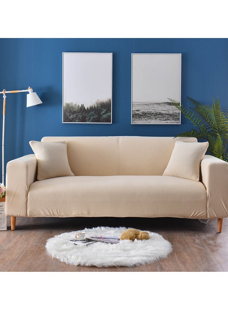 DUNISO غطاء أريكة بمقعدين، غطاء أريكة مرن بالكامل بوزن عالي من قماش حرير الذرة، غطاء واقي للأريكة، غطاء مضاد للانزلاق، واقي للأثاث، مناسب لمختلف الأماكن، للأطفال، الحيوانات الأليفة، للعائلة بأكملها للراحة عليه - Image 3