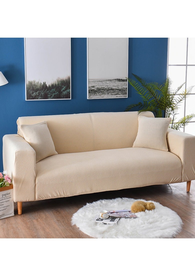 DUNISO غطاء أريكة بمقعدين، غطاء أريكة مرن بالكامل بوزن عالي من قماش حرير الذرة، غطاء واقي للأريكة، غطاء مضاد للانزلاق، واقي للأثاث، مناسب لمختلف الأماكن، للأطفال، الحيوانات الأليفة، للعائلة بأكملها للراحة عليه - Image 4